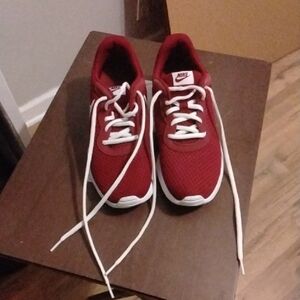 Nike Crimson Athletic Shoes with Ivory Laces